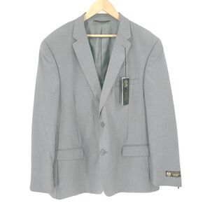 Caravelli Blazer Mens 46R Gray Oxford Polyester Blend 40W Sports Coat NWT